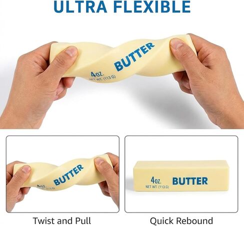 Slow Rebound Butter Squeeze Stress Ball, Realistic Soft Foam Stress Relief Toy for Adults, Anxiety Relief Desk Fidget, Sensory Relaxation Too (2 Pack) in Kuwait
