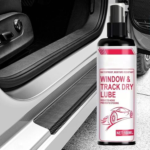 Car Grease | 100ML Noise Reduction Hinge Dry Oil,Waterproof Anti-Moisture Car Window Lubricant Spray | for Noise Reduction Stainless Steel Alloy Sliding Tracks Tractor Vehicle in Kuwait