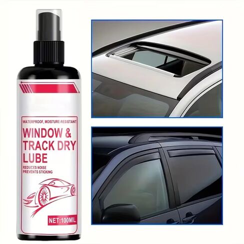 Car Grease | 100ML Noise Reduction Hinge Dry Oil,Waterproof Anti-Moisture Car Window Lubricant Spray | for Noise Reduction Stainless Steel Alloy Sliding Tracks Tractor Vehicle in Kuwait