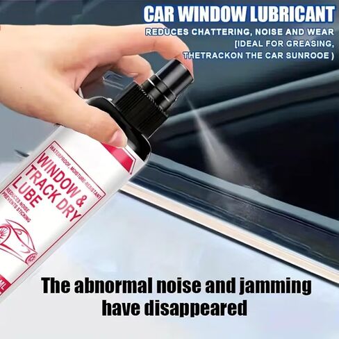 Car Grease | 100ML Noise Reduction Hinge Dry Oil,Waterproof Anti-Moisture Car Window Lubricant Spray | for Noise Reduction Stainless Steel Alloy Sliding Tracks Tractor Vehicle in Kuwait