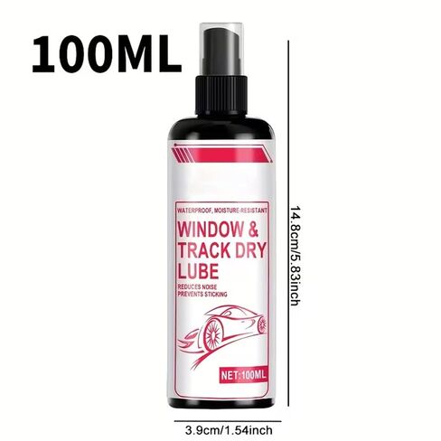 Car Grease | 100ML Noise Reduction Hinge Dry Oil,Waterproof Anti-Moisture Car Window Lubricant Spray | for Noise Reduction Stainless Steel Alloy Sliding Tracks Tractor Vehicle in Kuwait