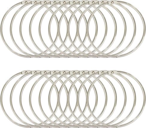 4Inch Binder Rings, Nickel Plated Keychain Steel Metal Loose Leaf Book Rings for Home Office DIY Craft Supplies (6 Pack) in Saudi Arabia