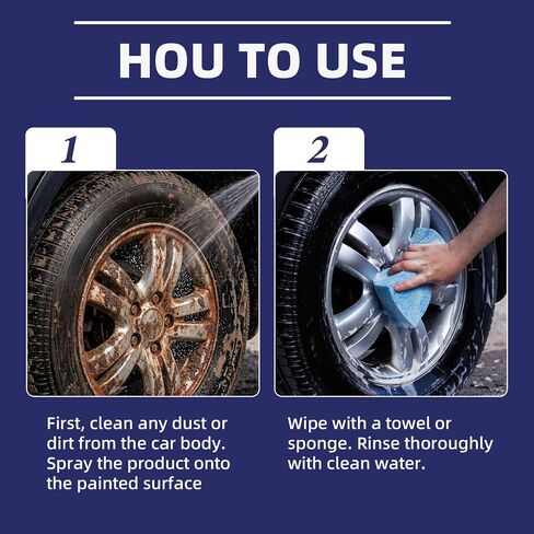 2PCS Rust Remover Spray for Metal, Heavy Duty Rust Removal Spray, Multipurpose Rust Stain Remover for Cars, Tools and Metal Chains in Saudi Arabia
