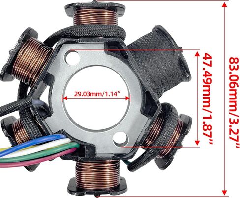 6 Pole 5 Wire AC Magneto Stator Coil for GY6 125cc 150cc Pit Quad Dirt Bike ATV Buggy Scooters Moped in Kuwait