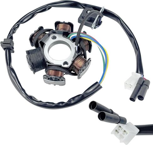 6 Pole 5 Wire AC Magneto Stator Coil for GY6 125cc 150cc Pit Quad Dirt Bike ATV Buggy Scooters Moped in Kuwait