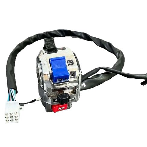 Motorcycle Handlebar Flameout Switch ON Off Button 12V 10A Silver Compatible with Universal Moto ATV Bike in Kuwait
