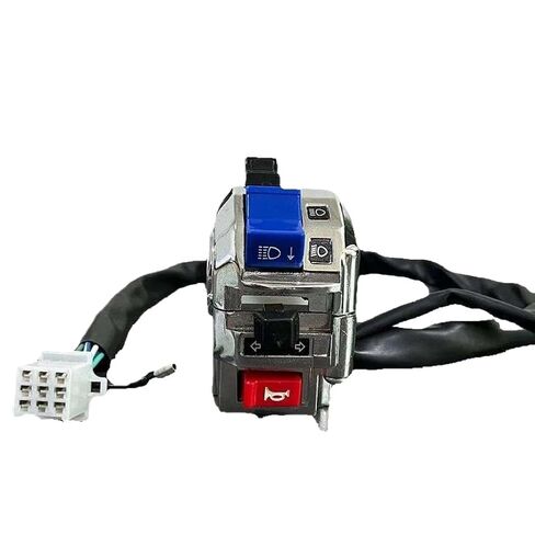 Motorcycle Handlebar Flameout Switch ON Off Button 12V 10A Silver Compatible with Universal Moto ATV Bike in Kuwait
