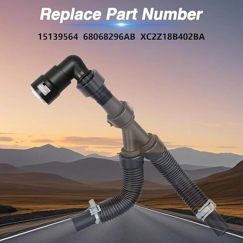 موصل خرطوم سخان EVRBUL أنبوب 5/8 بوصة إلى خرطوم 5/8 بوصة مناسب لسيارة Chevy Ford GMC Buick Jeep Dodge Chrysler، محول نظام التبريد موصل الكوع 90 درجة مع استبدال المشبك # 15139564 800-416 in Kuwait