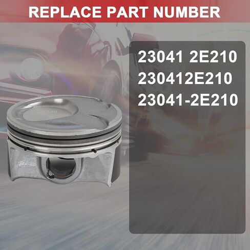 مجموعة مكبس وحلقات المحرك 23041 2E210 متوافقة مع Kia Soul Forte Forte5 Forte Koup 2.0L 2014 2015 2016 2017 2018، استبدل 23041-2E210 in Kuwait