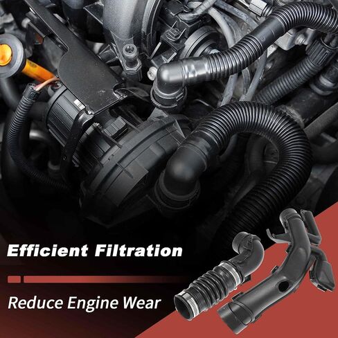 خرطوم آخذ للهواء لنيسان فيرسا/فيرسا نوت 1.6L L4 GAS 2013-2019 No.16554-9KA0B/165549KA0B أنبوب مجرى الهواء مع المشابك المطاط الأسود 1 قطعة in Kuwait