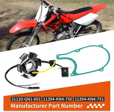 Alternator Stator (Mitsuba) w/Gasket For Honda XR80R 1995-2003 CRF80F 2004-2013 31120-GN1-691 in Kuwait