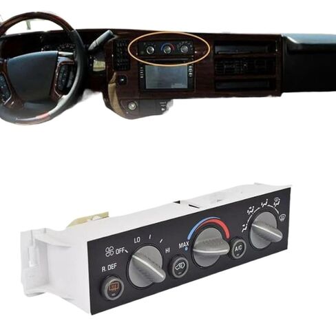 Car A/C Heater Climate Control Panel 9378805 16231165 Compatible with Yukon 1996 2000 with Rear Window Defogger Switch in Kuwait