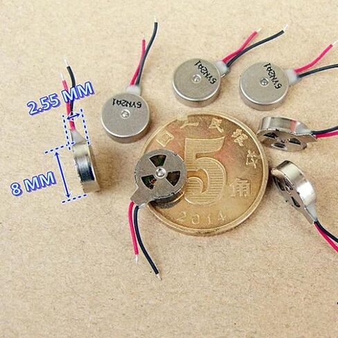 5* DC 3V Mini Vibration Motor Flat Coin Button Type Brushless Vibration Motor for Smartwatch Accessory new in Kuwait