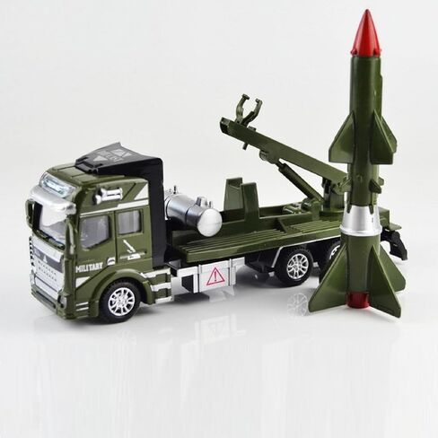 CHICHIYANG 1:64 Pull Back Army Toys Military Truck with Missile Launcher, Simulation Military Vehicles Models Toy Cars in Kuwait
