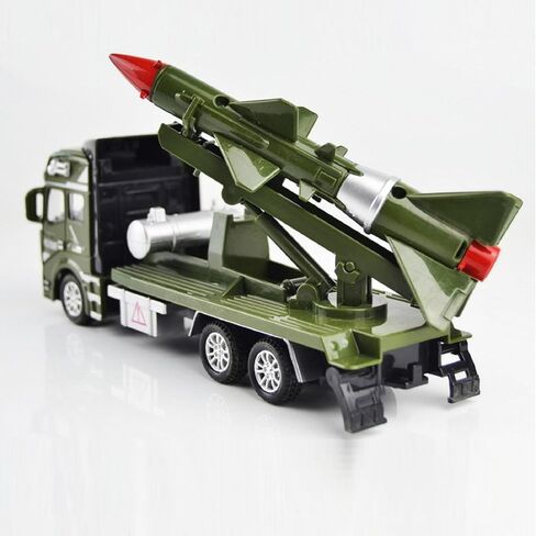 CHICHIYANG 1:64 Pull Back Army Toys Military Truck with Missile Launcher, Simulation Military Vehicles Models Toy Cars in Kuwait