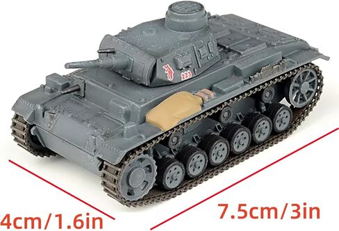 مجموعة نماذج دبابة طراز Diecast 1/72 من الحرب العالمية الثانية للجيش الألماني Sd.Kfz.141 Panzer III G in Kuwait