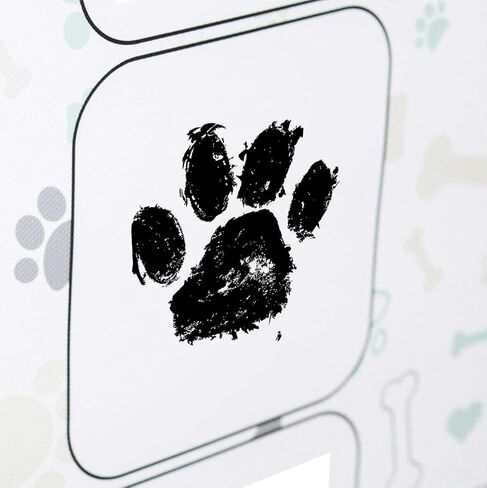 Paw Print Stamp Pad with Chart - A Dog Paw Print Kit with Puppy Growth Chart, Pet Safe Ink Pads to Make Memories, Celebrate Pet Birthday, Dog Gotcha Day and More, New Puppy Gift (Brown) in Saudi Arabia