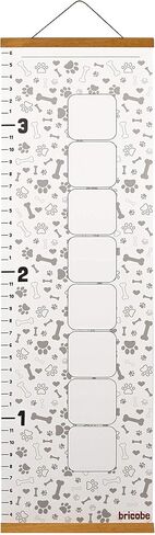 Paw Print Stamp Pad with Chart - A Dog Paw Print Kit with Puppy Growth Chart, Pet Safe Ink Pads to Make Memories, Celebrate Pet Birthday, Dog Gotcha Day and More, New Puppy Gift (Brown) in Saudi Arabia