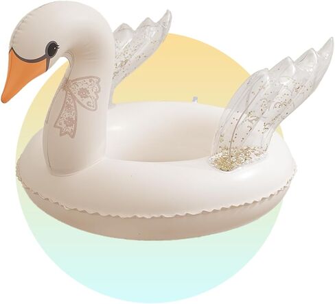 Pool Floats Kids, Swan Baby Pool Float for Ages 6+ Months, Inflatable Baby Toddler Swim Ring Floaties for Pool, Beach and Summer Water Fun, Under 50 lb in Kuwait