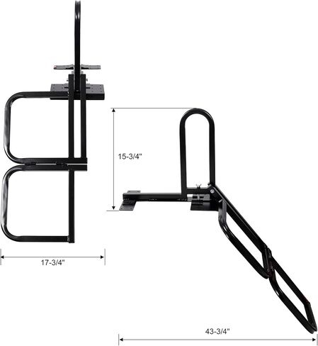 Universal Foldable Pickup Truck Tailgate Two-Step Ladder, 300 LBS Load Capacity, with Handrail, Easy Install Truck Bed Step in Kuwait