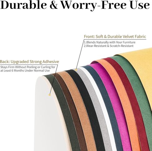Velvet Couch Repair Patch Self Adhesive, Large Fabric Patch for Sofa & Furniture, No Sewing Repair Tape for Upholstery, Car Seat & Handbag (4.3" x 30", 2 Pack, Gray) in Kuwait