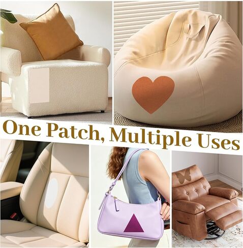 Velvet Couch Repair Patch Self Adhesive, Large Fabric Patch for Sofa & Furniture, No Sewing Repair Tape for Upholstery, Car Seat & Handbag (4.3" x 30", 2 Pack, Gray) in Kuwait