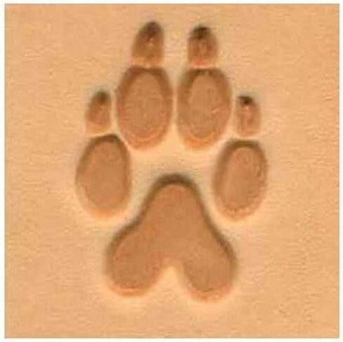 ختم جلدي ثلاثي الأبعاد من Springfield Leather Company Wolf Track - أداة مقاس 1-3/8 بوصة × 1-1/16 بوصة لصناعة الجلود والمشروعات اليدوية والتصميمات المخصصة in Kuwait