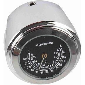 Glow in Dark Motorcycle Temperature Gauge | 22-25mm Aluminum Alloy Handlebar Mount with Hex Wrench for Shock Accessories (Black) in Kuwait