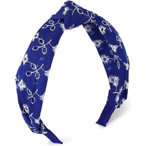 Gymboree Girls and Toddler Headbands and Hair Accessories, Magenta Bow/Navy Hb 2 Pack, One Size in Kuwait