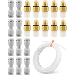10Pcs M8 Valve Suspension Fittings with 10Pcs Straight Connectors with 5M Air Line Hose Fit for Mercedes-Benz W164 W211 W212 W220 W221 W251 Replace 1643200625 in Kuwait