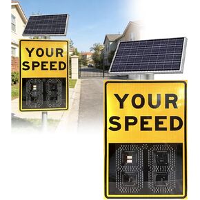 Solar-Powered Speed Display Radar Traffic Sign - 20x27 in/24x35 in, Weatherproof Traffic Feedback Board for Enhanced Road Safety, Easy Installation Traffic Alert Sign in Kuwait