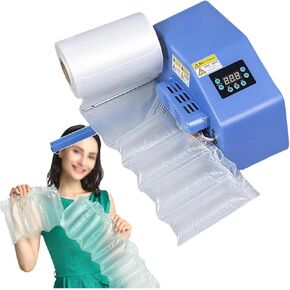 Air Pillow Packaging Machine, Mini Inflator with Heat Sealing, 16m/Min Speed for Bubbles Film Protection,Compatible with Various Film Materials (White) in Kuwait