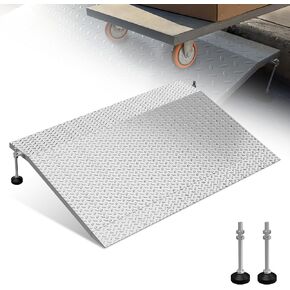 Door Threshold Ramp, 3-6" Adjustable Height Rise Threshold Ramp for Doorways, 39.4" Portable Self Supporting Entry Handicap Ramp, 1000lbs Load for Wheelchairs, Scooters, Uneven Surfaces, Carbon Steel in Saudi Arabia