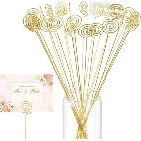 30-Pack Floral Picks Flower Bouquet Decoration Picks - 13 Inch Metal Sticks for Floral Arrangements, Wedding, Party & Craft Decor (Gold Circle) in Saudi Arabia