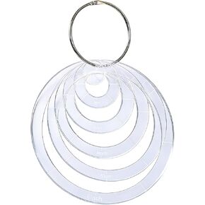 6-Piece Clear Circle Quilting Templates Set - Acrylic Circles (1/2/3/4/5/6 Inch) - Circle Templates for Sewing, Patchwork, DIY Crafts & Scrapbooking in Kuwait