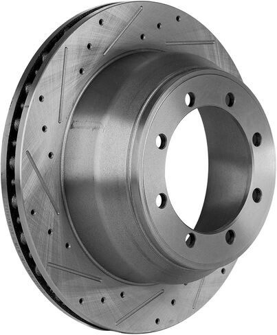 Garage-Pro 14 بوصة خلفي مثقوب/مشقوق تنفيس قرص الفرامل الدوار لاستبدال Ford F-350 Super Duty 1999-2004 الجانب الأيسر أو الأيمن DRW in Kuwait