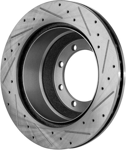 Garage-Pro 14 بوصة خلفي مثقوب/مشقوق تنفيس قرص الفرامل الدوار لاستبدال Ford F-350 Super Duty 1999-2004 الجانب الأيسر أو الأيمن DRW in Kuwait