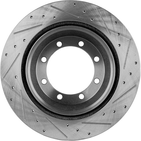 Garage-Pro 14 بوصة خلفي مثقوب/مشقوق تنفيس قرص الفرامل الدوار لاستبدال Ford F-350 Super Duty 1999-2004 الجانب الأيسر أو الأيمن DRW in Kuwait