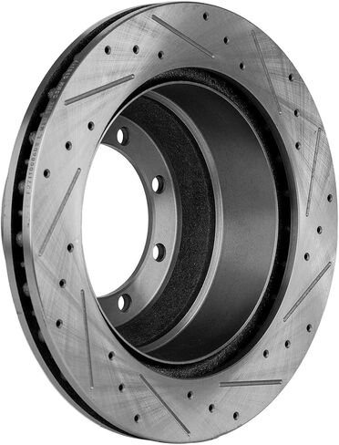 Garage-Pro 14 بوصة خلفي مثقوب/مشقوق تنفيس قرص الفرامل الدوار لاستبدال Ford F-350 Super Duty 1999-2004 الجانب الأيسر أو الأيمن DRW in Kuwait