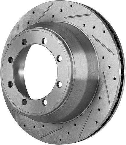 Garage-Pro 14 بوصة خلفي مثقوب/مشقوق تنفيس قرص الفرامل الدوار لاستبدال Ford F-350 Super Duty 1999-2004 الجانب الأيسر أو الأيمن DRW in Kuwait