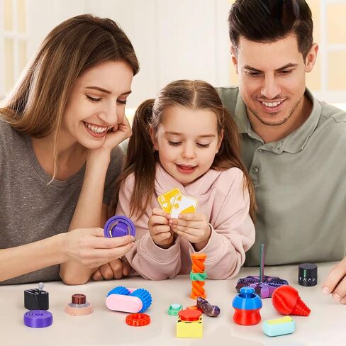 16PCS 3D Printed Fidget Toys, Sensory Toys for Kids with Autism ADHD, Classroom Treasure Box & Calm Down Corner Essentials, Stress Relief Gifts for Kids Teens Adults in Kuwait