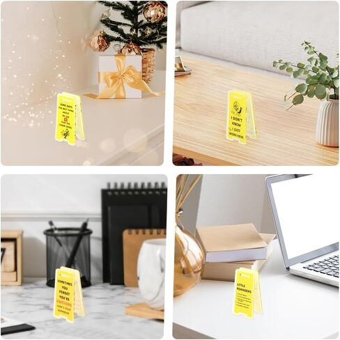 10 Pack Funny Office Note Holder Clips, Mini Caution Overstimulated Desk Sign Sticky Note Holder Office Gag Gifts for Coworker Leader Manager in Kuwait
