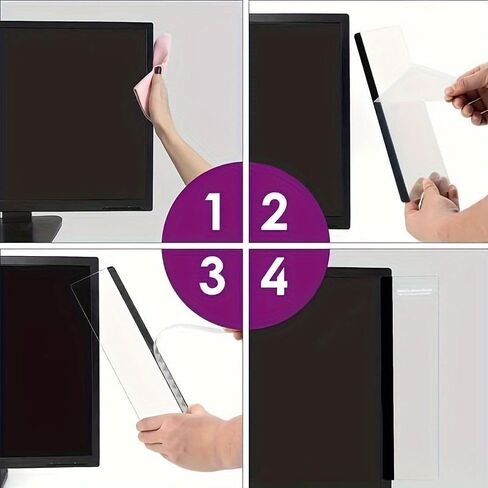 Desktop Monitor Memo Board Office Home Computer Note Holder, Unisex Desk Organizer with Decorative Design for Notes Reminders (Transparent) in Kuwait
