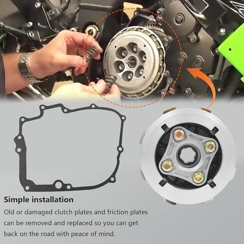 Complete Clutch Kit Heavy Duty Springs Driver Clutch Disc Plate Gasket Kit for Honda Rebel 250 CMX250/C/X 1985-2016 Nighthawk 250 CB250 1991-2008 in Kuwait