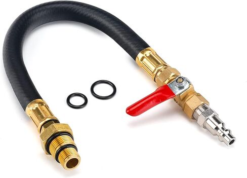 3mirrors Engine Air Valve Holder Pressure Pipe M14+M18 Thread to 1/4 NPT with Ball Valve, Cylinder Leakage Testing Assistant Tool Compatible with Mustang Ford GM Trucks LS1/LS2/LS3/4.8/5.3/6.0 in Kuwait
