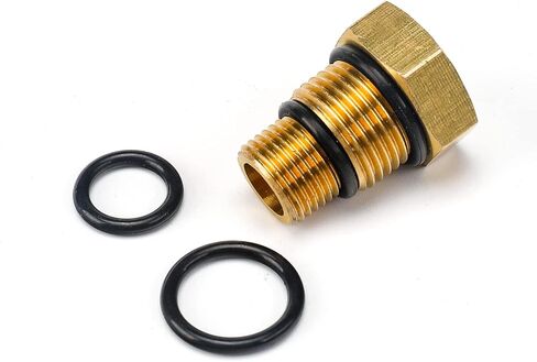 3mirrors Engine Air Valve Holder Pressure Pipe M14+M18 Thread to 1/4 NPT with Ball Valve, Cylinder Leakage Testing Assistant Tool Compatible with Mustang Ford GM Trucks LS1/LS2/LS3/4.8/5.3/6.0 in Kuwait