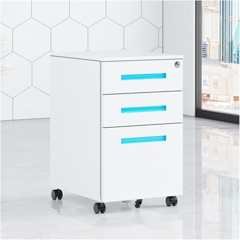 3Drawer Lockable File CabinetSpaceSaving Under Desk Storage Solution for Office & HomeSturdy & Portable Design for Organized Document Management in Saudi Arabia
