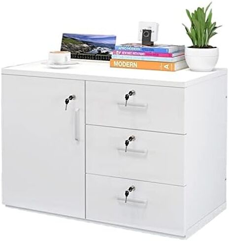 3Drawer Filing Cabinet with DoorStylish and Organized Storage Solution for Home or Office Keeps Documents Secure and Tidy Ideal for Office Use in Kuwait