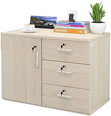 3Drawer Filing Cabinet with DoorStylish and Organized Storage Solution for Home or Office Keeps Documents Secure and Tidy Ideal for Office Use in Kuwait