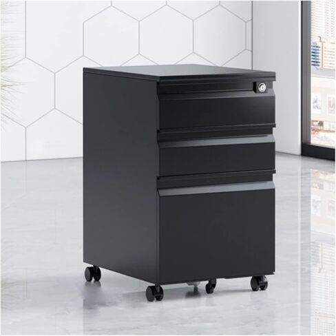 3Drawer Lockable File CabinetSpaceSaving Under Desk Storage Solution for Office & HomeSturdy & Portable Design for Organized Document Management in Saudi Arabia